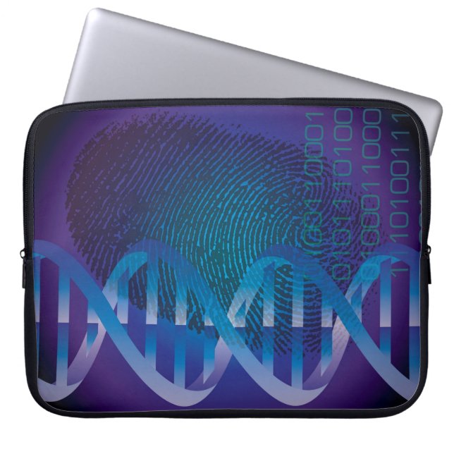 DNA Fingerprint Science Laptop Sleeve (Voorkant)