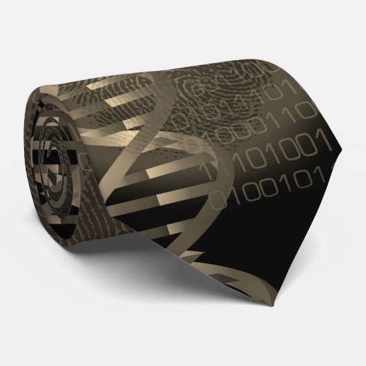 DNA Fingerprint  wetenschap Stropdas (Opgerold)