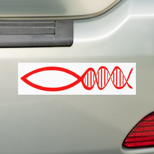 DNA Fish Bumpersticker (Op auto)