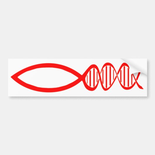 DNA Fish Bumpersticker (Voorkant)