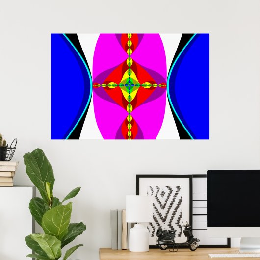 DNA - Fractal Art Poster (Thuiskantoor)