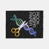 Dna Funny Rock Paper Crispr Genetic Science Race  Fleece Deken (Voorkant (Horizontaal))