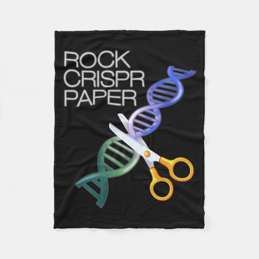 Dna Funny Rock Paper Crispr Genetic Science Race  Fleece Deken (Voorkant)