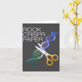 Dna Funny Rock Paper Crispr Genetic Science Race  Kaart (Gele Bloem)