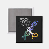 Dna Funny Rock Paper Crispr Genetic Science Race  Magneet (Voorkant / Achterkant)