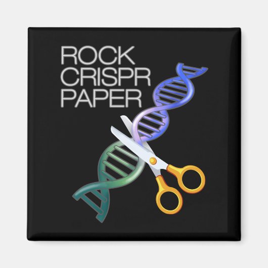 Dna Funny Rock Paper Crispr Genetic Science Race  Magneet (Voorkant)