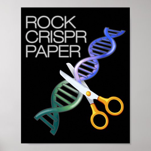 Dna Funny Rock Paper Crispr Genetic Science Race  Poster (Voorkant)