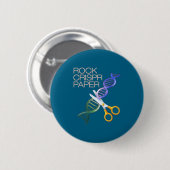 Dna Funny Rock Paper Crispr Genetic Science Race  Ronde Button 5,7 Cm (Voorkant /achterkant)
