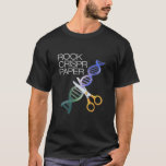 DNA Funny Rock Paper Crispr Genetic Science Race T-shirt<br><div class="desc">DNA Funny Rock Paper Crispr Genetic Science Race Design. Geweldig geschenk voor verjaardag,  Kerstmis en andere cadeautjes voor de gelegenheid. Ziet er goed uit op korte en lange sleeve t-shirts en nog veel meer!</div>