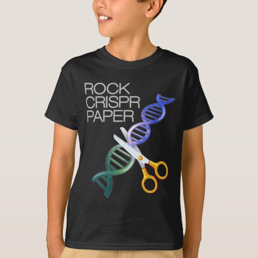 Dna Funny Rock Paper Crispr Genetic Science Race  T-shirt (Voorkant)