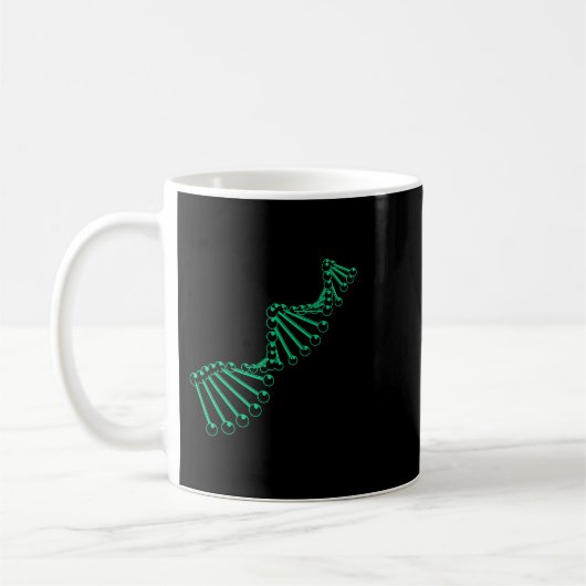 DNA Genetic Code Biologist Geschenk Wetenschap Bio Koffiemok (Links)