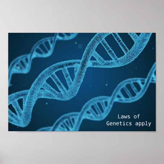 DNA-geneticawetten passen geek toe Poster (Voorkant)