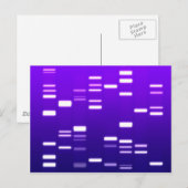 DNA-genetische code Paars Briefkaart (Voorkant / Achterkant)