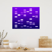 DNA-genetische code Paars Poster (Keuken)
