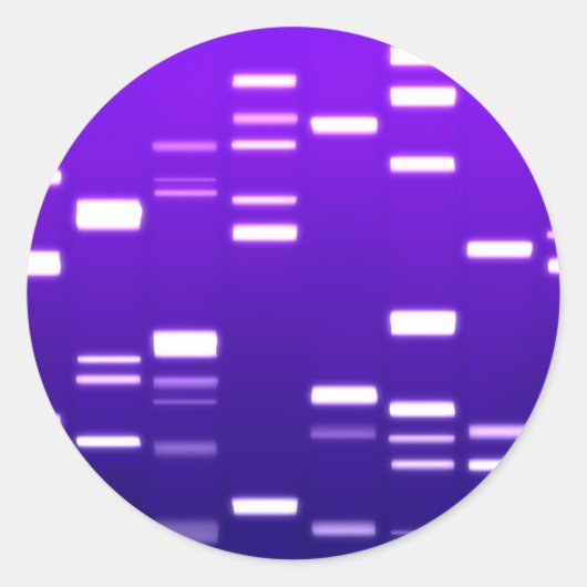 DNA-genetische code Paars Ronde Sticker (Voorkant)