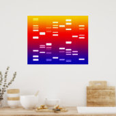 DNA-genetische code regenboog Poster (Keuken)