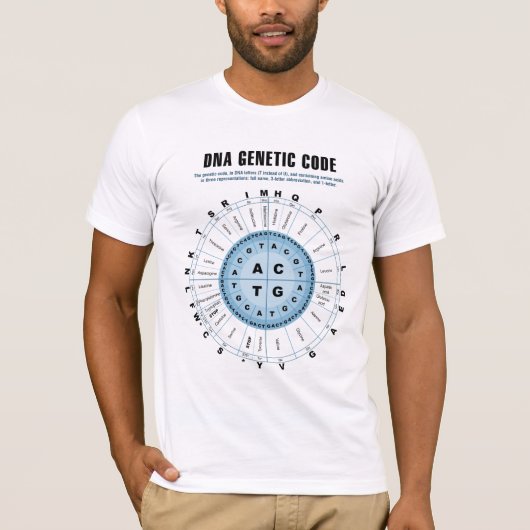 DNA-genetische code T-shirt (Voorkant)