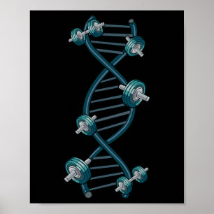 Dna Gewichtheffen Fitness Gym Poster