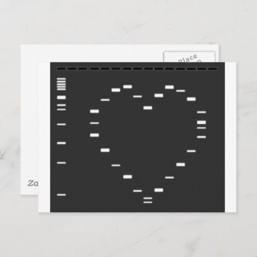 DNA-hart op agarosegel Briefkaart (Voorkant / Achterkant)