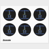 DNA Helicase Unzips Genes! Ronde Sticker (Vel)