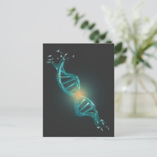 DNA-helix genetica Deoxyribonucleïnezuur Molecuul Briefkaart (Staand voorkant)