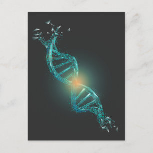 DNA Helix Genetics Deoxyribonucleic Acid Molecule Briefkaart