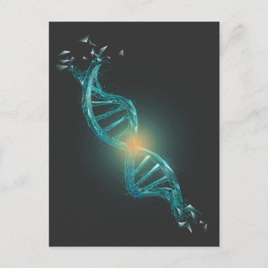 DNA Helix Genetics Deoxyribonucleic Acid Molecule Briefkaart (Voorkant)