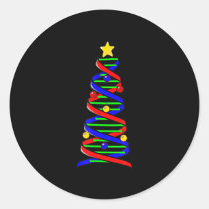 DNA Helix kerstboom biologie biologie biologie Ronde Sticker