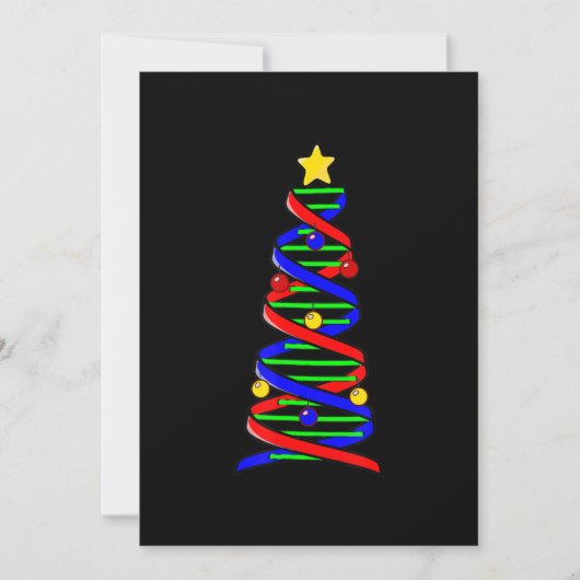 DNA-helix kerstboom Leven Wetenschap Biologie Feestdagenkaart (Voorkant)