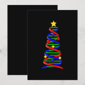 DNA-helix kerstboom Leven Wetenschap Biologie Feestdagenkaart (Voorkant / Achterkant)