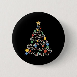 DNA Helix Kerstboom Wetenschapper Biologie Wetensc Ronde Button 5,7 Cm