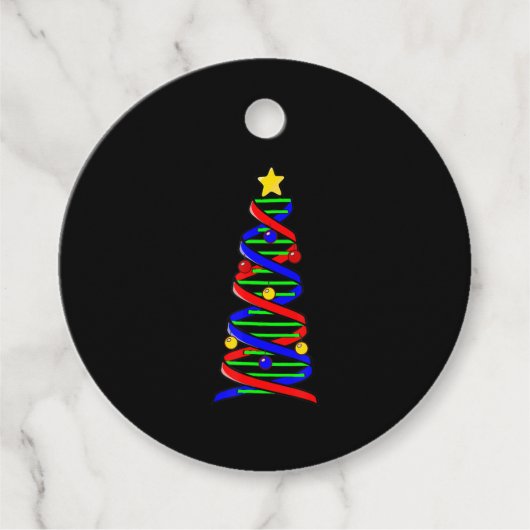 DNA Helix kerstboombiologie Biologie voor natuurwe Bedankjes Labels (Voorkant)