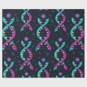 DNA-helix kerstcadeaupapier Cadeaupapier