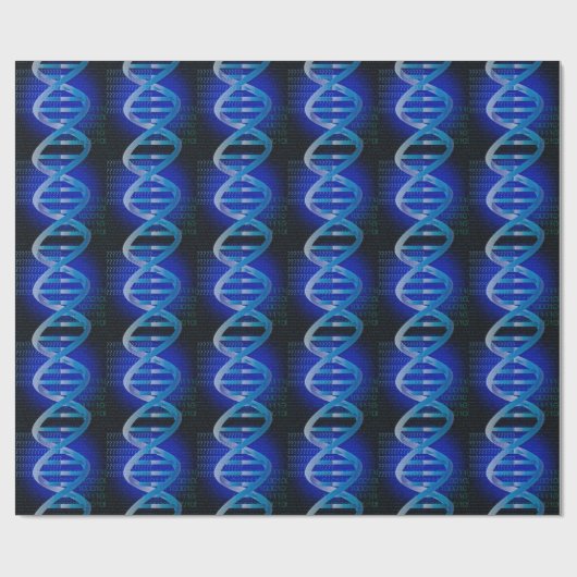 DNA ID Blauw Medische Wetenschap Cadeaupapier (Vlak)
