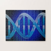 DNA ID Blauw Medische Wetenschap Legpuzzel (Horizontaal)