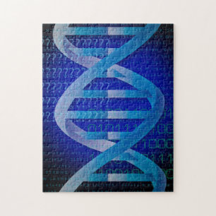 DNA ID Blauw Medische Wetenschap Legpuzzel