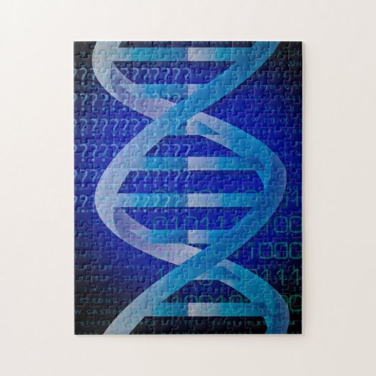 DNA ID Blauw Medische Wetenschap Legpuzzel (Verticaal)