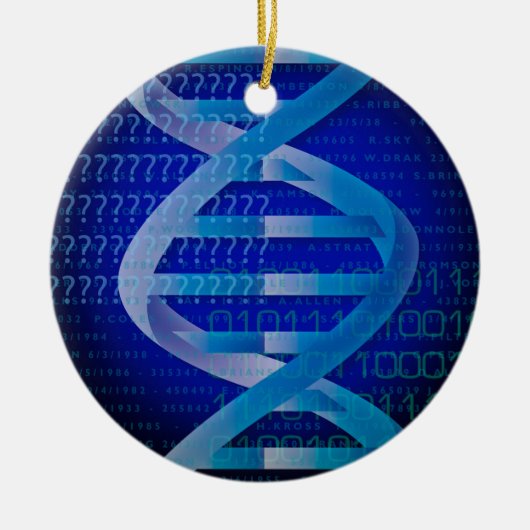 DNA ID Blue Medische Wetenschap Keramisch Ornament (Voorkant)