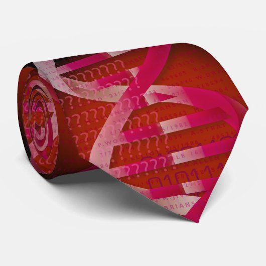 DNA ID Red Medical Science Stropdas (Opgerold)