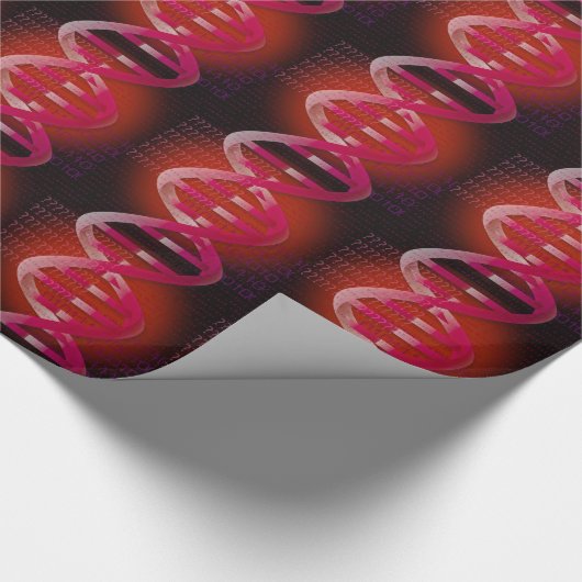 DNA ID Rode Wetenschap Cadeaupapier (Hoek)