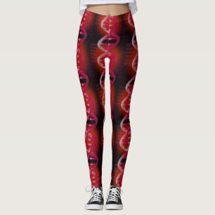 DNA ID Rode Wetenschap Leggings