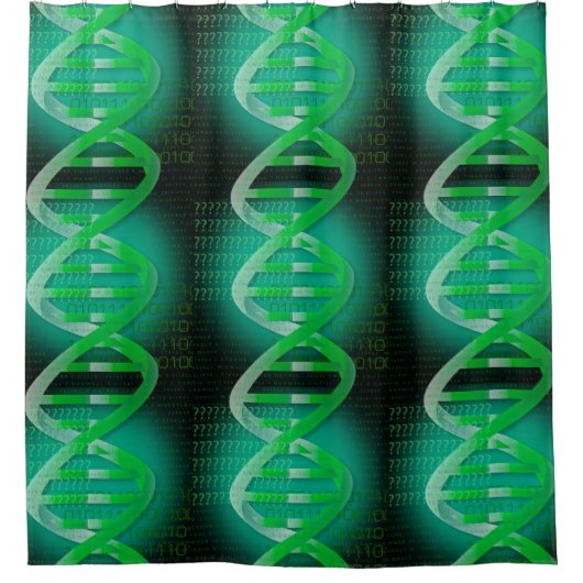 DNA ID Science Green Douchegordijn (Voorkant)