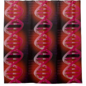 DNA ID Science Rood Douchegordijn (Voorkant)