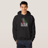 DNA Iranian Proud Iranian Cool Iran Flag Hoodie (Voorkant volledig)