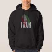 DNA Iranian Proud Iranian Cool Iran Flag Hoodie (Voorkant)