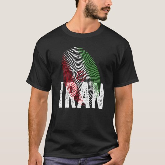 DNA Iranian Proud Iranian Cool Iran Flag T-shirt (Voorkant)