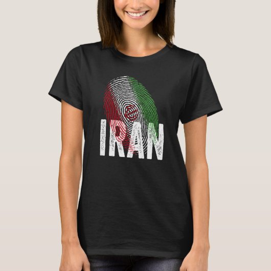 DNA Iranian Proud Iranian Cool Iran Flag T-shirt (Voorkant)