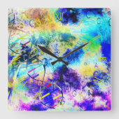 DNA-kunstcode Vierkante Klok (Voorkant)