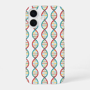 DNA Mid Century Modern STEM Biologie Streep wit iPhone 16 Hoesje
