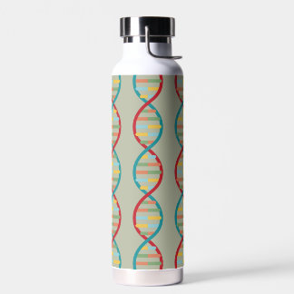 ​​DNA Mid Century Modern STEM Biologie Stripe groe Waterfles